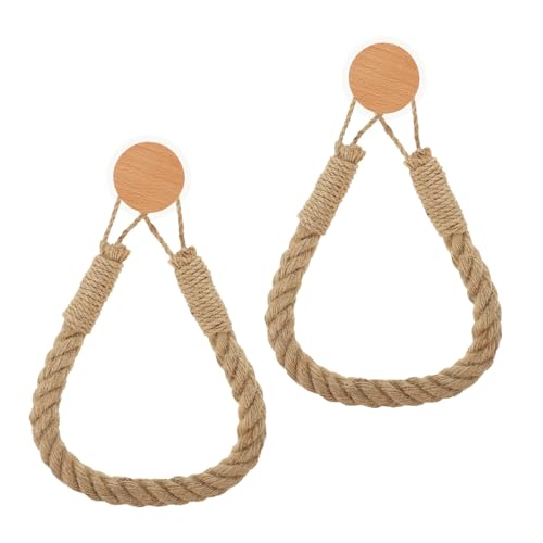 Tofficu 2個 レトロな 壁掛けタオル掛け トイレットペーパーディスペンサー トイレットペーパーホルダー