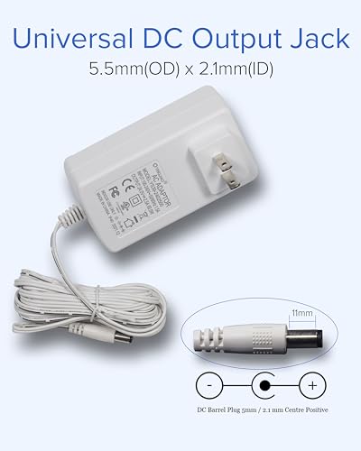Generic YS39-2402500 24V 2.5A 60W Universal Ac To Dc Power Supply Adapter 10Ft Cable White 5.5Mm X 2.1Mm Dc Output Jack thumb #3