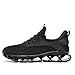 Men's Fashion Sneakers Slip on Walking Running Shoes Blade Tennis Casual Comfort Non Slip Work Sport Athletic Trainer All Black