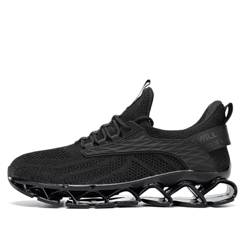 Image of Men's Fashion Sneakers Slip on Walking Running Shoes Blade Tennis Casual Comfort Non Slip Work Sport Athletic Trainer