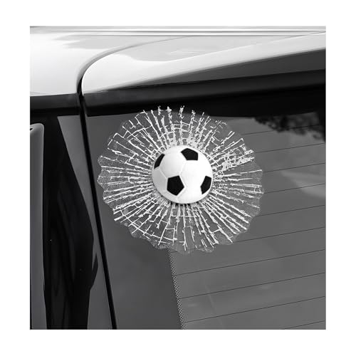 Yourkar 3D Broken Glass Soccer Car Decal
