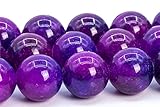 Natural Gemstone Sugilite Purple Jade Beads Round 12mm Loose Strand 8.0-inch