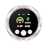 DOVERC 5-in-1 Plug in Smoke & Carbon Monoxide Detector & Combustible Natural Gas Combination HD Screen [Smoke CO Gas Temp Humidity Sensor] for Home Hotel RV