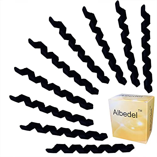 Albedel 10 Pcs Black Wrap Spiral Bicycle Cable Sleeve Rubber Housing Protector Frame Guard for MTB Bike Shift Brake Line Pipe Anti-Friction