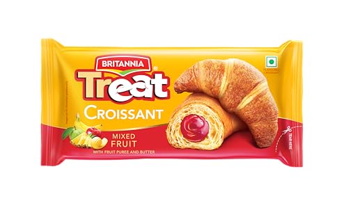 Image of Britannia Treat Croissant - with Mixed Fruit Creme Filling (47g) - 100% VEG