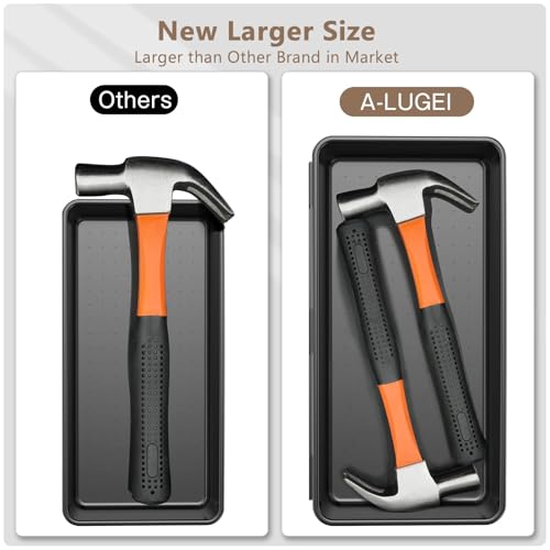 Image of A-LUGEI【70】【6 Size】Tool Box Organizer Tray Divider Set, 【Black】 Desk Drawer Organizer, Garage Organization and Storage Toolbox Accessories Rolling Tool Chest Cart Cabinet WorkBench Small Part