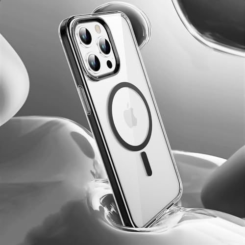 Coque iPhone 14 Pro Max antichoc de luxe avec dos magnétique transparent