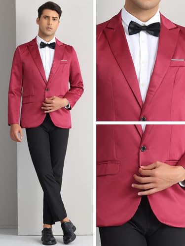 Lars Amadeus Formal Blazer for Men's Single Breasted Peak Lapel Business Suit Jacket Classic Sport Coats4