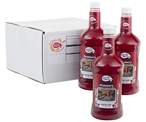 Master of Mixes Strawberry Daiquiri / Margarita Drink Mix, Ready To Use, 1.75 Liter Bottle (59.2 Fl  - //coolthings.us