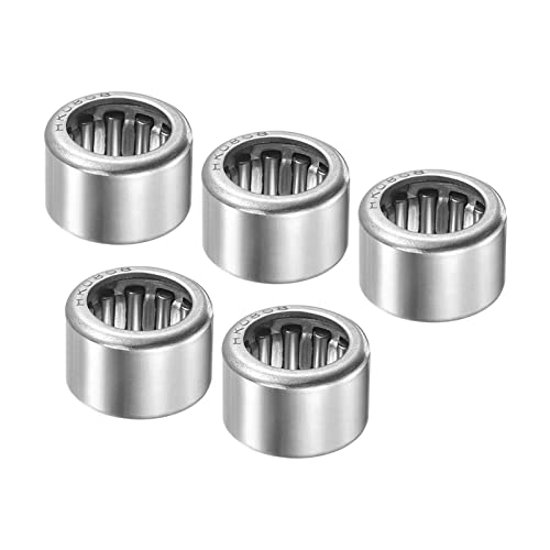 Kozelo 5uds HK0808 Aguja Rodillo Cojinetes - [8mm x 12mm x 8mm] Abierto Extremo para Caja Cambios Uso, Cromo Acero Rodillos
