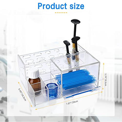 Lvchen Dental Composite Organizer - Multi-Function Acrylic Dispenser For Resin Adhesive Syringes And Micro Applicator Brush Dental Instrument Holder #TOP4