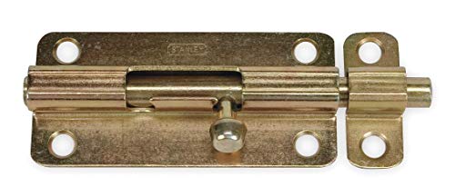 Barrel Slide Bolt, Yellow Zinc, 4 In. L