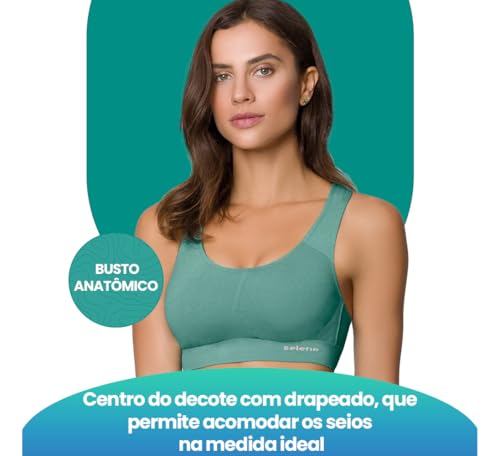 Top Sem Costura Sem Bojo Sport Fitness Selene De Microfibra | Pink | G