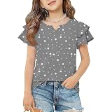 Kinder Tshirt Mädchen Bauchfreies Oberteil Sport 134 Tank Lässige Rundhals Shirt Ukri