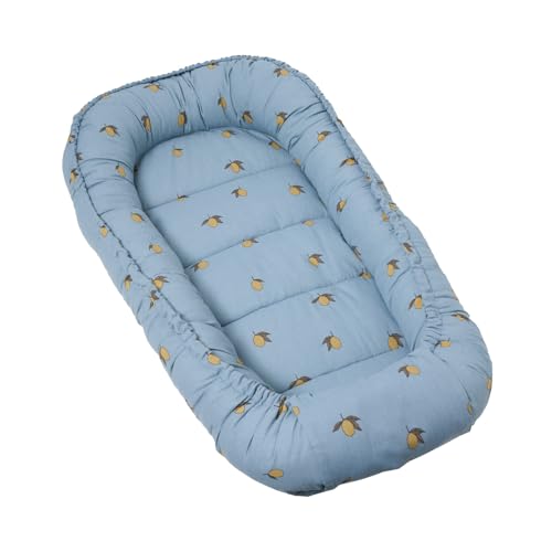molis&co - Babynest - 100% Baumwolle (Oeko-TEX) - Babynestchen Neugeborene - Ideal als Reisebett, Kuschelnest Geeignet & Cradle Reducer - 90 x 50 cm - Colima