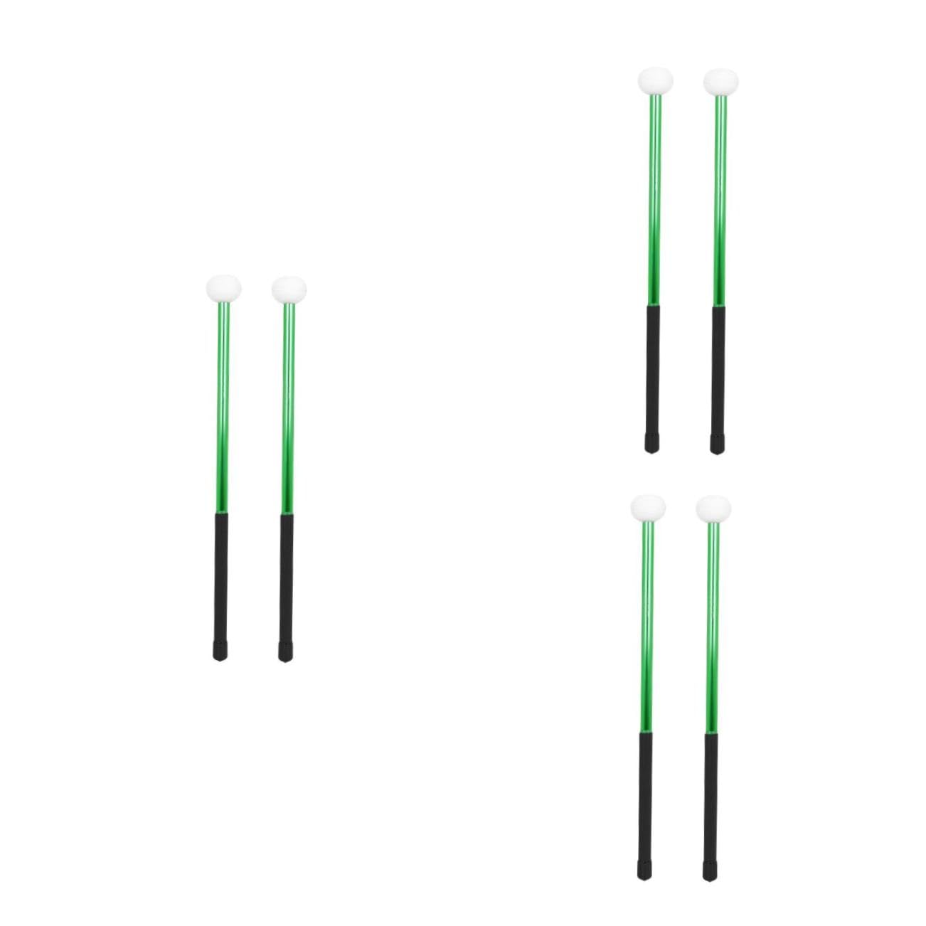 ifundom 6stücke Aluminium Schlagzeugstöcke Mit Filzkopf Hochwertige Percussion-sticks Für Und Übungsanwendungen Grün Langlebig Und Präzise Gefertigt