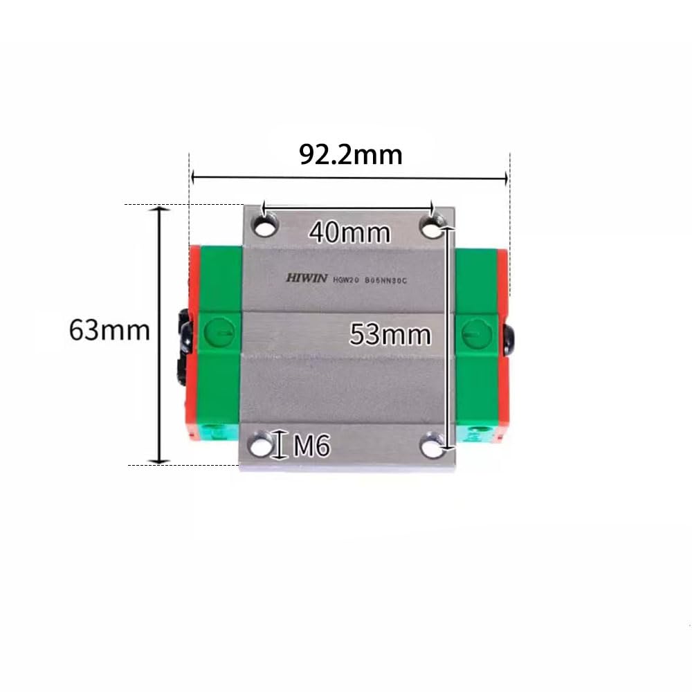 HIWIN Linear Block HGW20HC Linear Carriage/Guide/Rail/Slider CNC Parts Bearing Linear Bearing Flange Heavy Load Blocks