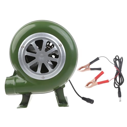 Soplador de aire de 12 V para barbacoa, ventilador portátil para barbacoa al aire libre, camping, senderismo, 40/60/80 W, barbacoa al aire libre, picnic