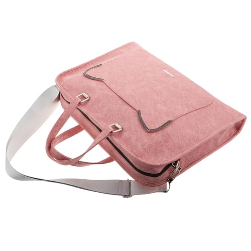 Bolso para laptop SHINEOFI 16 pulgadas rosa con compartimentos