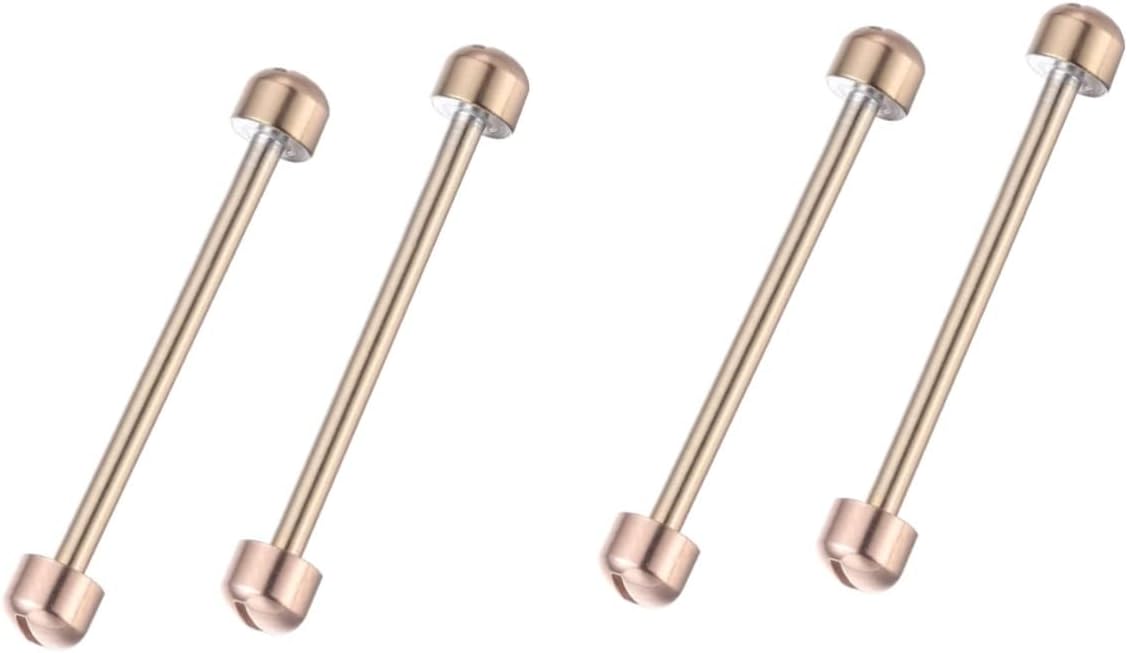 Gatuida 4 Piezas De Conexión para Principiantes Pasadores De Tubo Correa De Metal para Tornillo De Banda Y Kit De Tubo Varilla De Oro Pasador De Tornillo Varillas Roscadas
