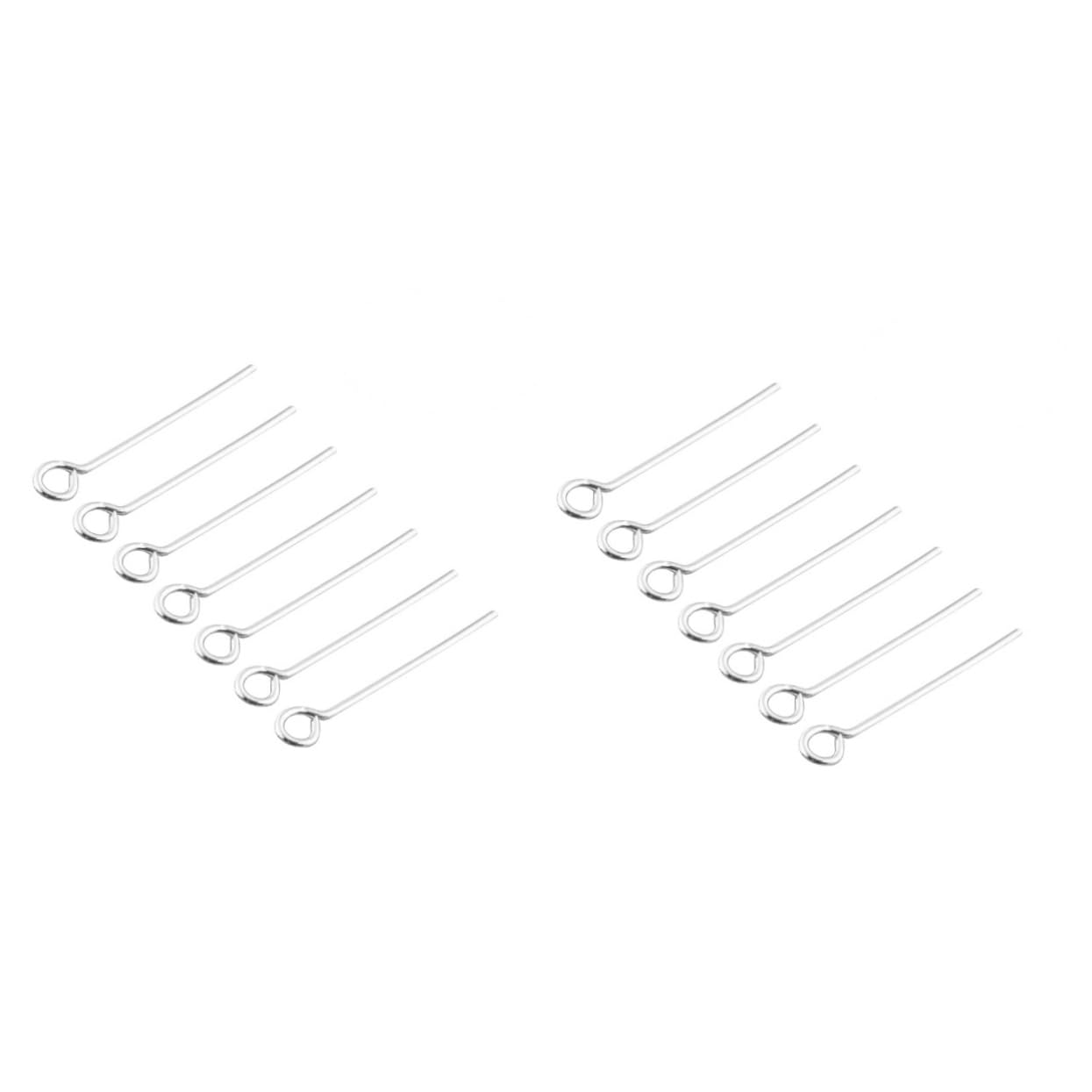 ULDIGI 2sets Jewelry Supplies Stainless Steel Open Eye Pins 5x0.4x0.1cm Ideal for DIY Jewelry Projects Great for Making Chains 200pcs*2