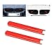 HIBEYO Frontgrill Einsatz Streifen Kühlergrill Einsatz Zierleiste Passt für BMW 5er F10 F11 F07 6er F06 F12 F13 F01 7er F02 F03 F04 F01 F02 F03 F04 Sportstil Grilleinsätze Zierleiste Zubehör-Rot
