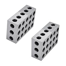 marddpair Parallel Block Set 2 x 4 x 6 Blocks 23 Holes Matched 0.0003 Inch Machinist Fit for Milling Machine