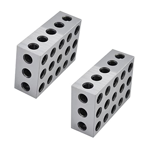 marddpair Parallel Block Set 2 x 4 x 6 Blocks 23 Holes Matched 0.0003 Inch Machinist Fit for Milling Machine