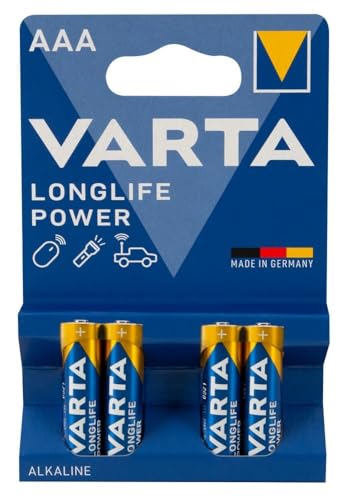Varta High Energy LR03 Micro AAA Batterie (1,5V, 2400mAh, 4-er Blister), (4...