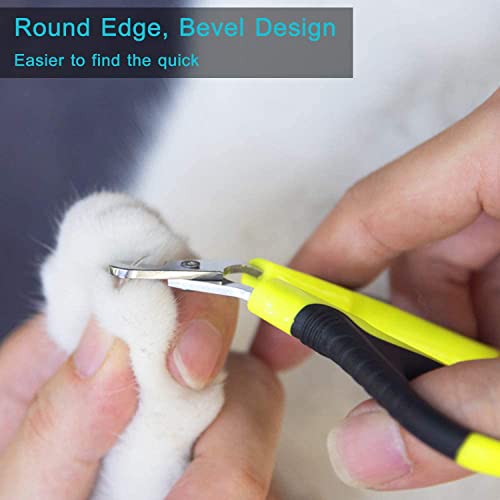 Alinana Krallenschere Kaninchen, Krallenschere Katzen mit Einzigartiger 25 Grad Schneidekopf, Fachmann Hundekrallen Schneider Für für kleine Hunde Welpen Katzen Hasen, Gebogene Klinge