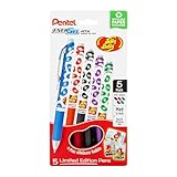 Pentel EnerGel RTX Retractable Liquid Gel Pen, Jelly Belly Limited Edition, 0.7mm tip, Assorted colors, Pack of 5 pens, (BL77PF5M-JB) (Office Product)