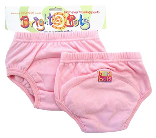 Bright Bots Potty Training Pants (Twin Pack, Pale Pink, Large, 24-30 Months)