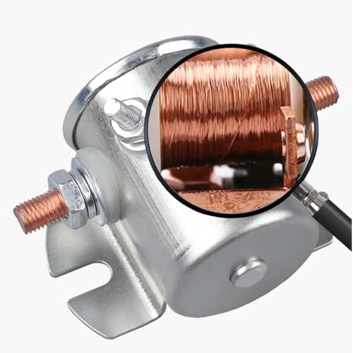 24V 200A Starterrelais aus Edelstahl - Wasserdichtes Motorstarterrelais mit Schutzfunktion, Ersatz Startermagnet für Kraftfahrzeuge, Hydraulisches Kfz-Starterrelais