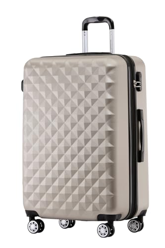 BEIBYE Zwillingsrollen 2066 Hartschalen-Koffer: 15 Farben, ABS-Kunststoff, Zahlenschloss mit Doppelreißverschluss, Exklusive Innenausstattung und umfangreiche Funktionen(Champagner, L) BEIBYE Zwillingsrollen 2066 Hartschalen-Koffer: 15 Farben, ABS-Kunststoff, Zahlenschloss mit Doppelreißverschluss, Exklusive Innenausstattung und umfangreiche Funktionen(Champagner, L)