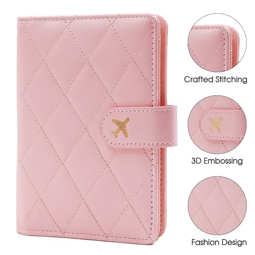 Image of Melsbrinna Premium Leather Passport Holder Covers Case, Waterproof Rfid Blocking Travel Wallet Passport Holder with Pen Holder, Cute Passport Book for Women /Men