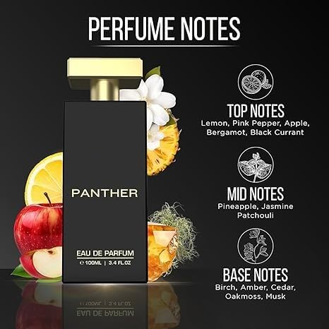 Image of Panther Eau De Parfum | Best`Perfume for Men with Patchouli and Musky Long Lasting Premium Fragrance for Man, EDP 100ml