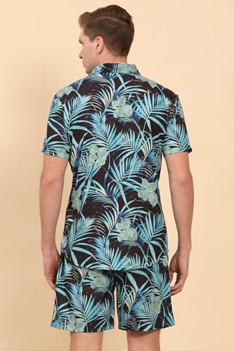 Image of Mens Printed Casual Shirts and Shorts Set Button Down Co-ord Set