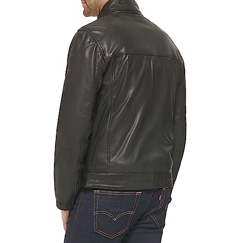 Cole Haan Men's Washed Leather Trucker Jacket3