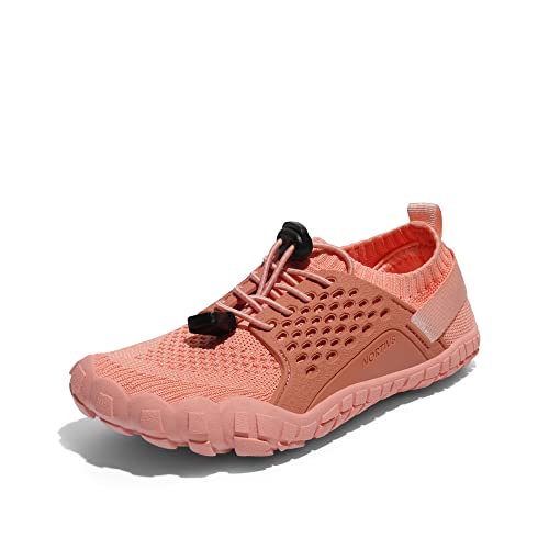 NORTIV 8 Kids Water Shoes, Lightweight Quick Dry Barefoot Athletic Aqua Sports Shoes for Boys & Girls, Outdoor, Summer,Size 6 Big Kid,Coral,Aqua
