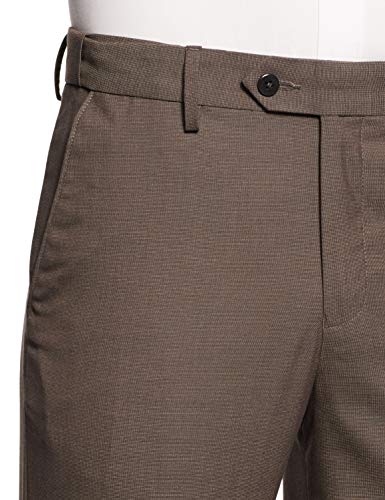 Image of Men Grey Textured Formal Trousers