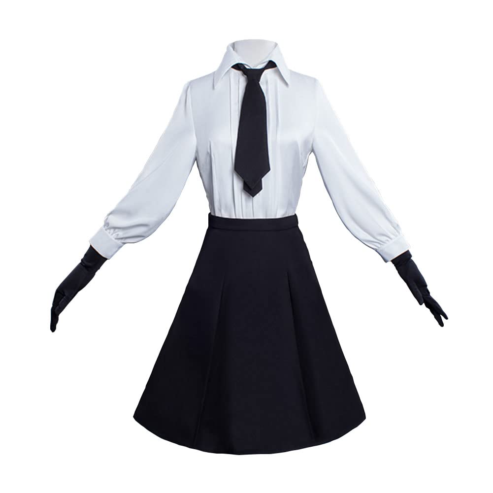 BSD Dazai Osamu Cosplay Costume Nakahara Chuuya/Yosano Akiko Cosplay Outfit, Anime Nakajima Atsushi Detective Uniform Pant or Shirt Skirt Full Set with Wig Halloween Dress Up Suit for Women Men