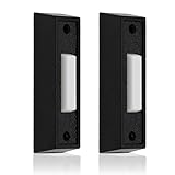 Lighted Doorbell Button, Wall Mounted Garage Door Opener Switch with LED Light Compatible with Most Wire Doorbell Chimes, Transformer, Ringers, Buzzers (1, Black,White Light)