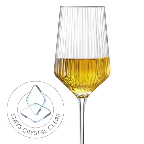 Image of Borosil 400ml x 2pc Diamond Wine Glass Set | Wine Glasses for Red & White Wine, Cocktails & Mocktails | Elegant Glassware for Home, Parties & Gifting