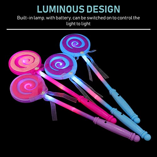 LIOOBO 4 varinhas decorativas com glitter, resistentes ao desgaste, varinhas claras multifuncionais