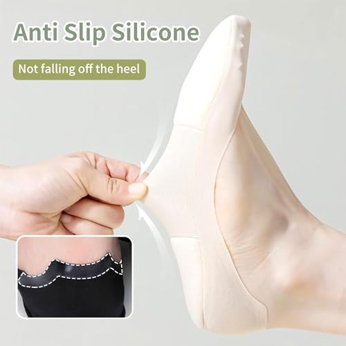 2 pairs Women No Show Socks Ice Silk Socks Low Cut Liner Non Slip Invisible sock Ice Feeling socks for Women Girls3