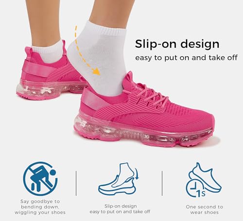 Image of LUCKY STEP Women Air Cushion Fashion Sneakers | Breathable Casual Comfortable Lightweight Walking Shoes
