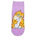 Angelteers 5 Pairs Cute Cartoon Animals Print Cotton Ankle Socks for Women Teens (US, Alpha, One Size, Regular, Regular, Kitty)