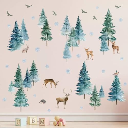 Vinilos decorativos de árbol de Navidad 2 hojas 90x28.5 cm miniatura 2