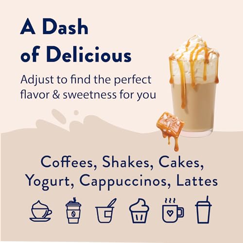 Jordan's Skinny Mixes Syrups Salted Caramel Naturally Sweetened, 0 calorie, 0 Sugar, No Artificial Flavors 12.7 Fl Oz