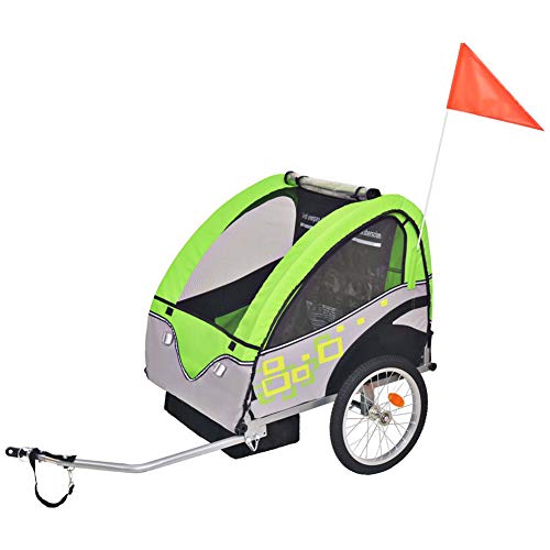 Fietsaanhanger voor kinderen, maximale draagkracht 30 kg, inklapbaar voor eenvoudig transport en opslag, geschikt voor 1… - Afbeelding 3